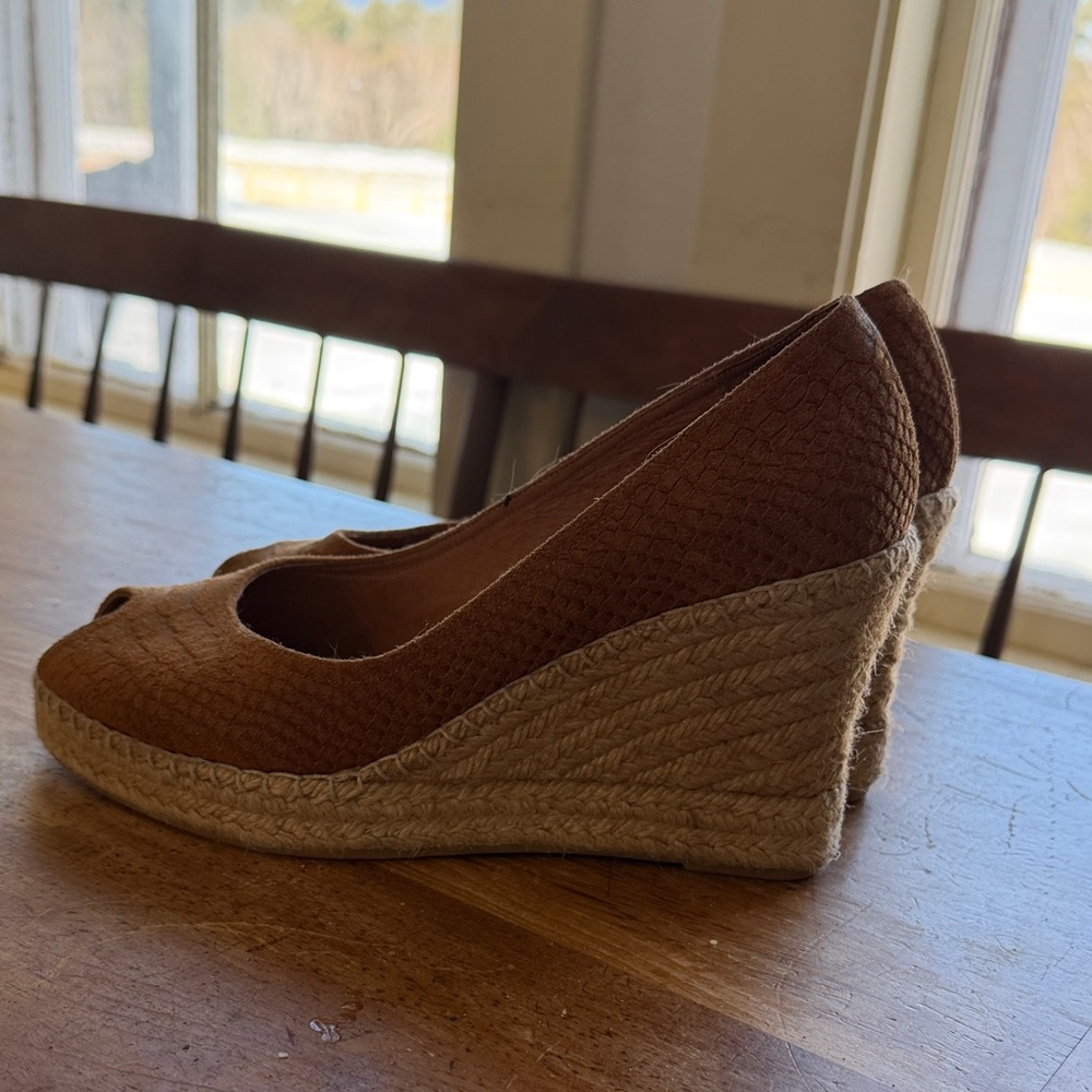 Penelope Chilvers Tan Wedge Espadrilles